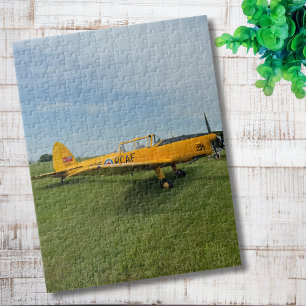 Yellow Aeroplane Photo Family Night Jigsaw Puzzle