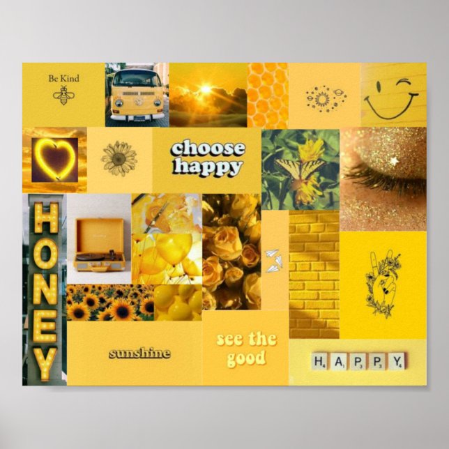yellow aesthetic collage poster (Front)