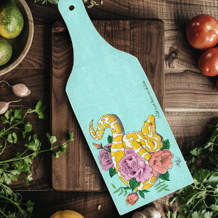 Yellow Albino Ball Python  Cutting Board