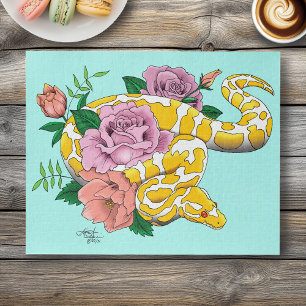 Yellow Albino Ball Python Jigsaw Puzzle