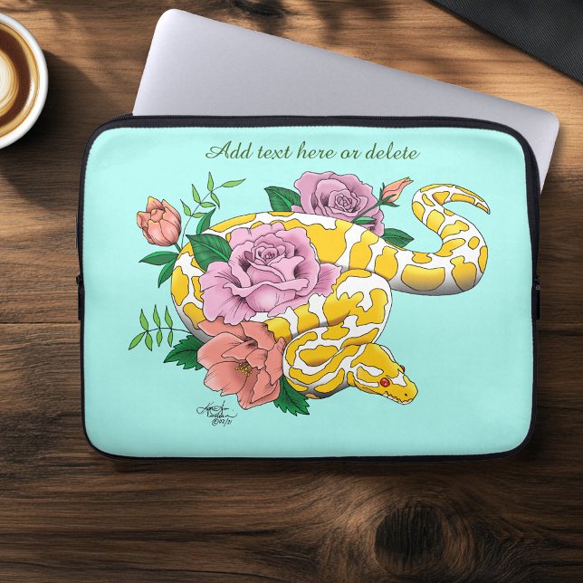 Yellow Albino Ball Python  Laptop Sleeve (Creator Uploaded)