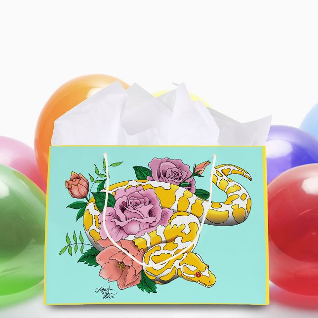 Yellow Albino Ball Python Large Gift Bag (Creator Uploaded)