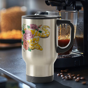 Yellow Albino Ball Python Travel Mug