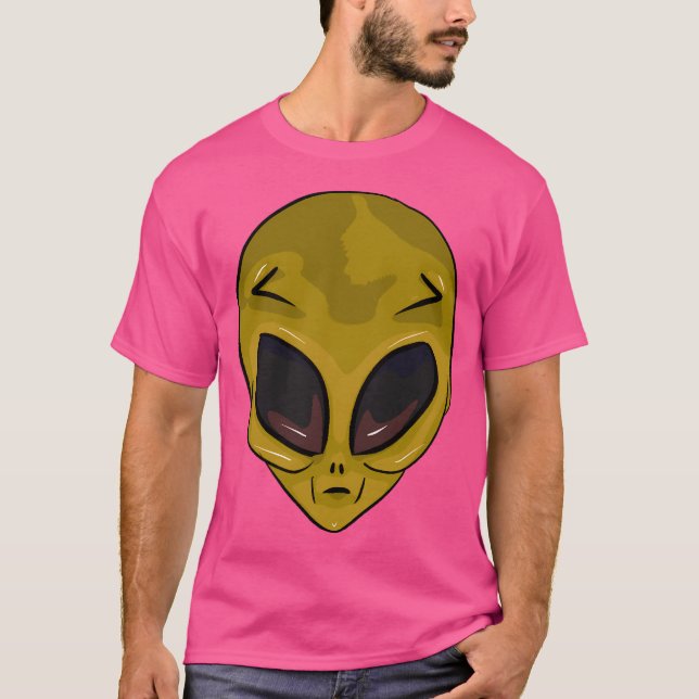 Yellow Alien Face T-Shirt (Front)