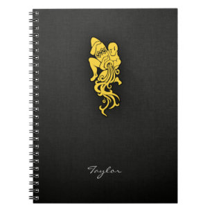 Yellow Amber Aquarius Notebook