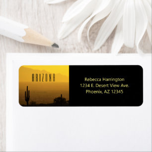 Yellow Amber Sunset Cactus Arizona Desert