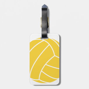 Yellow Amber Volleyball Luggage Tag