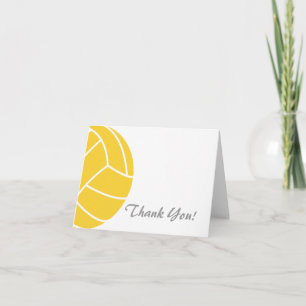 Yellow Amber Volleyball Thank You Card