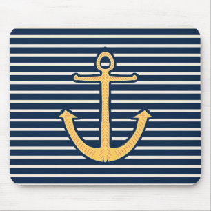 Yellow Anchor Mouse Mat