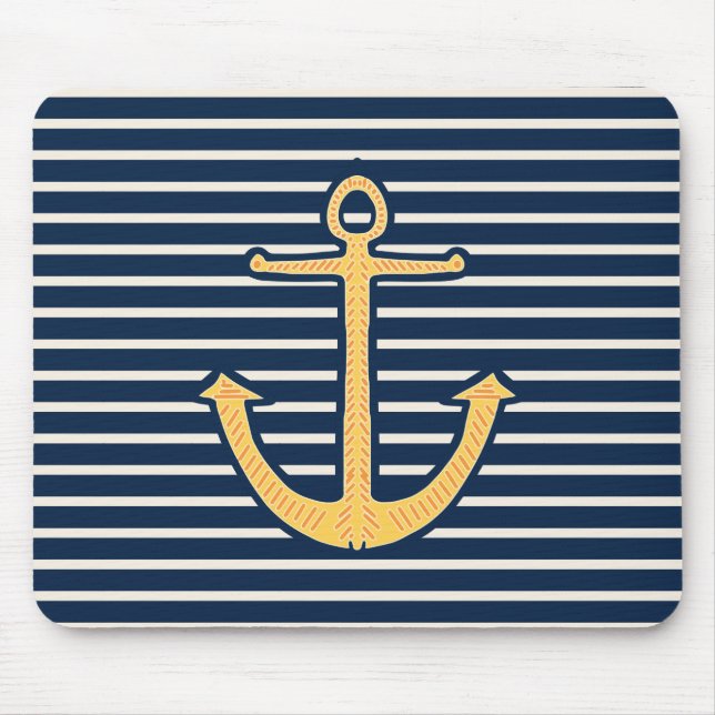Yellow Anchor Mouse Mat (Front)