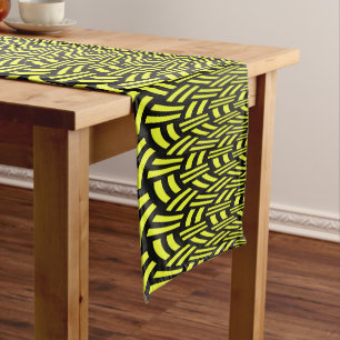 Yellow and Black Art Deco Medium Table Runner
