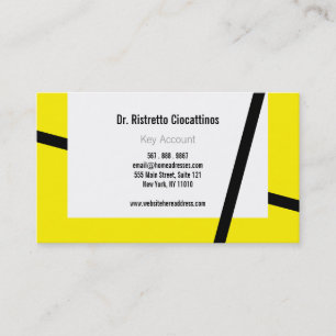 Yellow and black business card