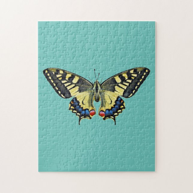 Yellow and black butterfly    jigsaw puzzle (Vertical)