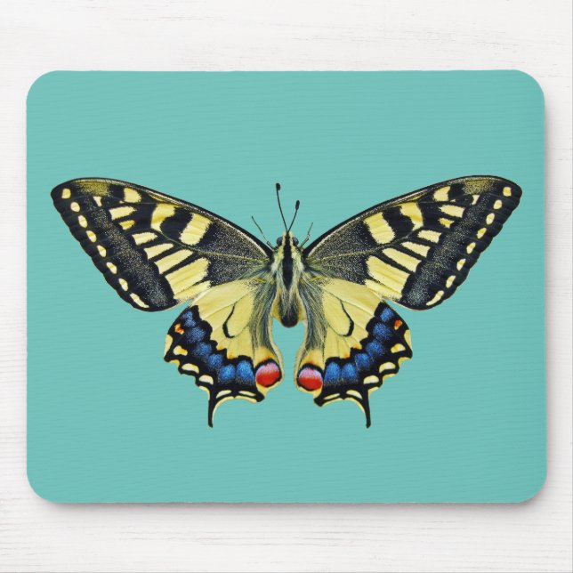 Yellow and black butterfly   mouse mat (Front)