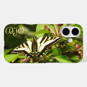 Yellow and Black Butterfly on Crabapple Tree iPhone 16 Case