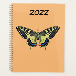 Yellow and black butterfly planner