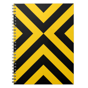 Yellow and Black Chevrons Notebook