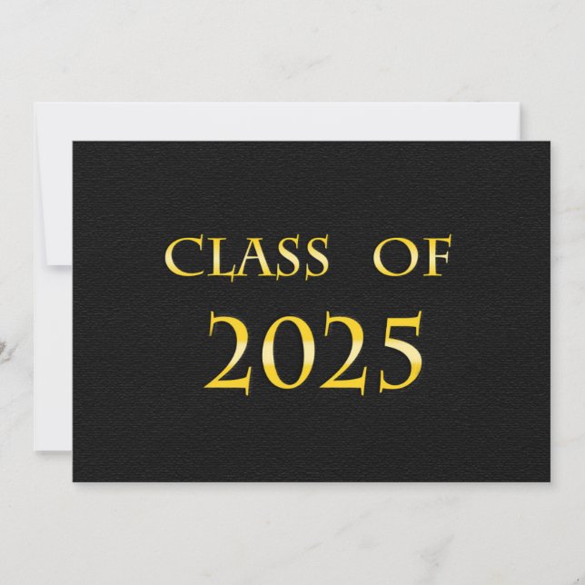 Yellow and Black Class of 2025 Card (Front)
