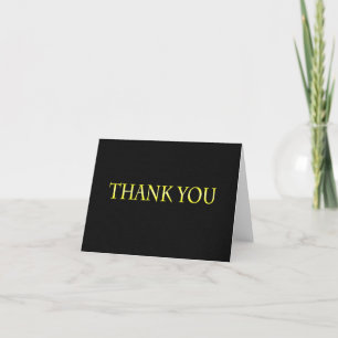 Yellow and Black Class of 2025 Thank You Card