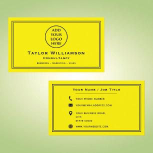 Yellow And Black Corporate Company Business Logo Business Card