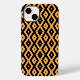 Yellow and black diamond pattern Case-Mate iPhone 14 case