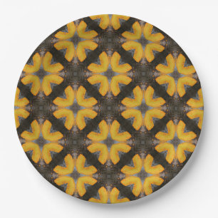 Yellow and Black Modern Hipster Paper Plate