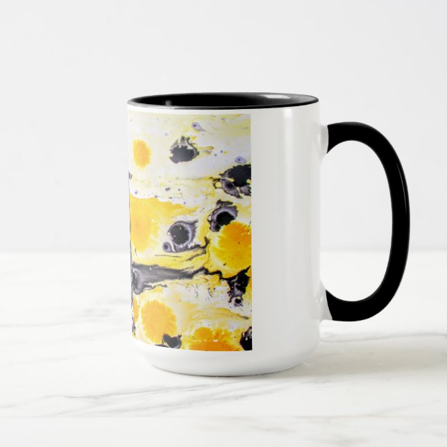 Yellow and black pattern coffee mug (Right)