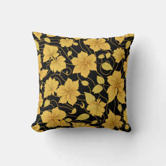 Yellow and black pattern  cushion