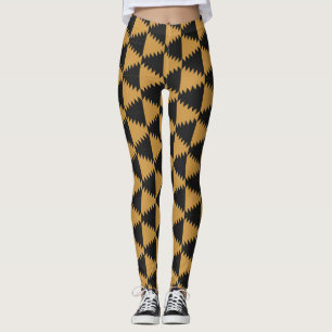 Yellow and Black Pattern Leggings