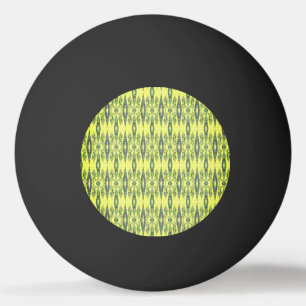 Yellow and black pattern ping pong ball