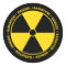Yellow and Black Radiation Symbol Sticker