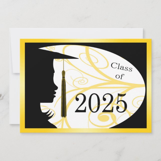 Yellow and Black Silhouette 2025 Card (Front)
