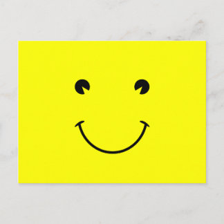 Yellow and Black Smile Graphic Postcard