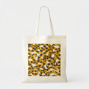 Yellow and Black Snake Pattern Tote Bag