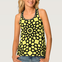 Yellow and Black Snowflake pattern