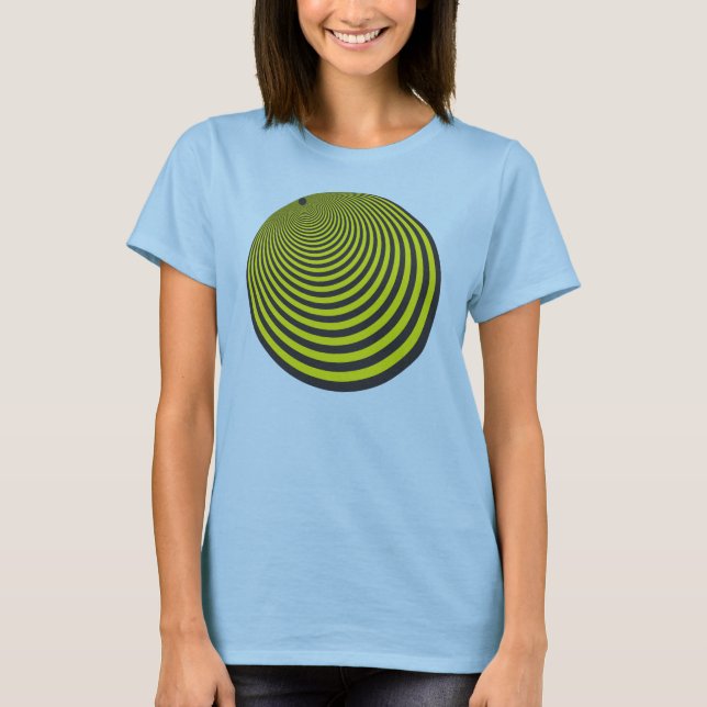 Yellow and black sphere illusion T-Shirt (Front)