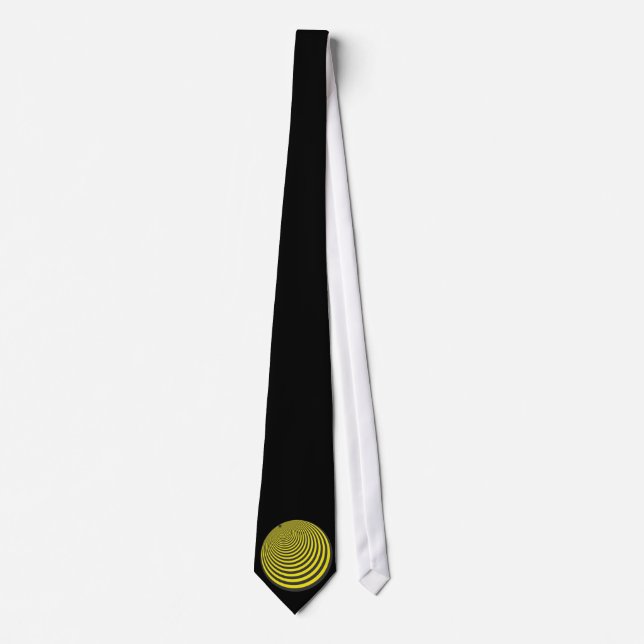 Yellow and black sphere illusion tie (Front)