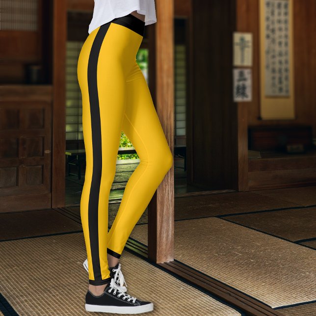 Yellow and Black Stripe Leggings (Creator Uploaded)