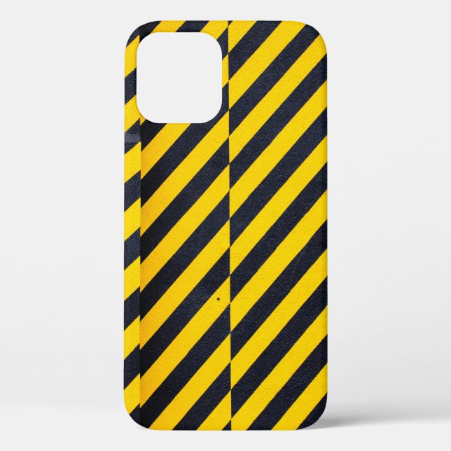 Yellow and black striped textile Case-Mate iPhone case (Back)