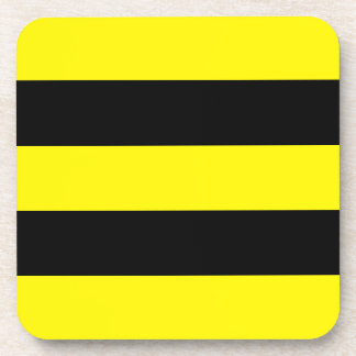 Yellow and Black Stripes Coaster