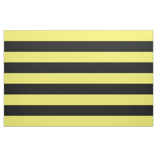 Yellow and Black Stripes Fabric