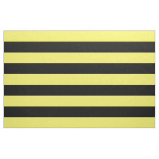 Yellow and Black Stripes Fabric