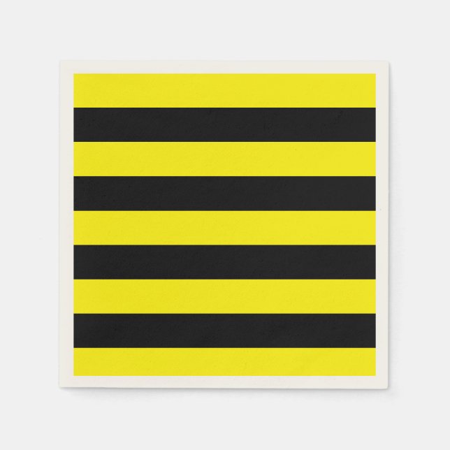 Yellow and Black Stripes Napkin (Front)