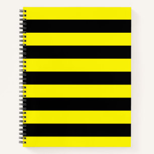 Yellow and Black Stripes Notebook