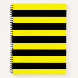 Yellow and Black Stripes Notebook