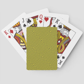 yellow and black triangle alternating playing cards