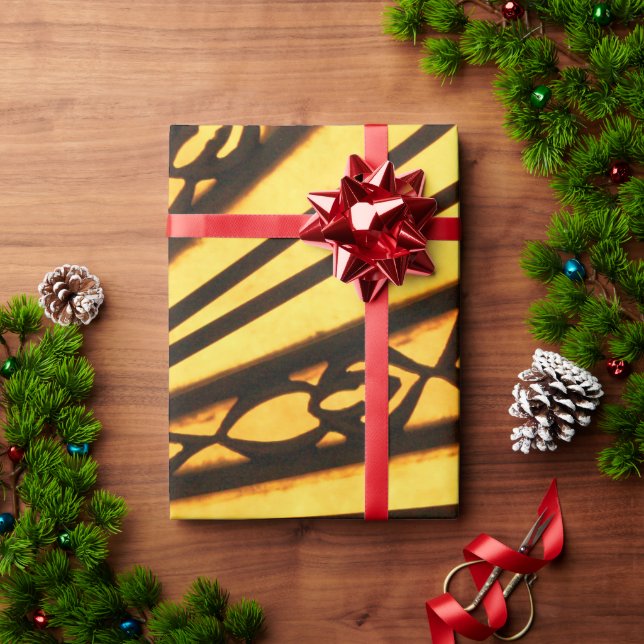 Yellow and Black Wrapping Paper (Holiday Gift)