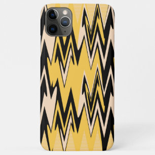 Yellow and Black Zigzag Abstract Chevron iPhone 11 Pro Max Case