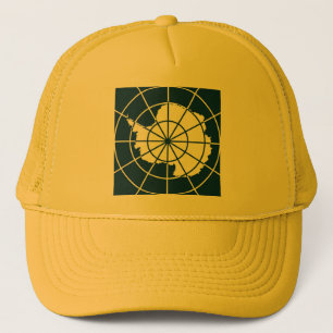 Yellow and blue Antarctica cap