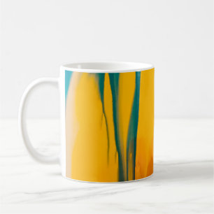 Yellow and blue apparel coffee mug